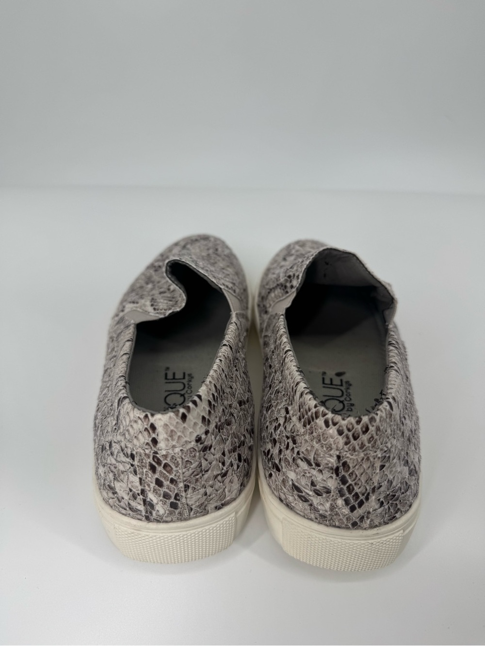 Boutique by Corky's Snakeskin Print Slip On Sneakers Python Animal Print Size 9 - Picture 4 of 6